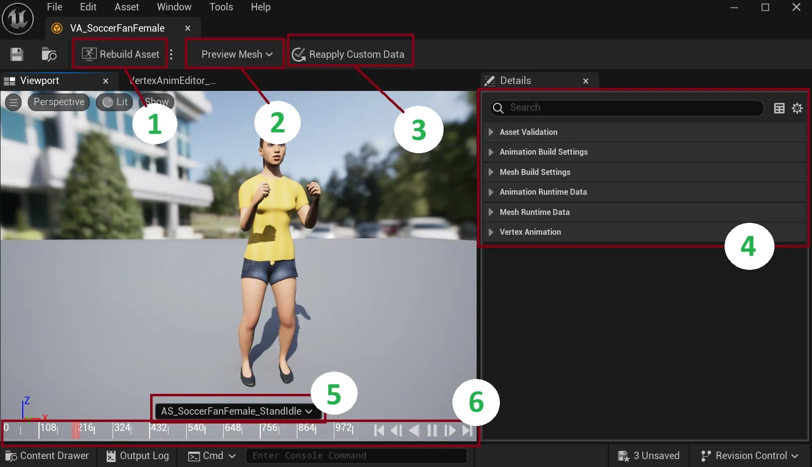 VA Asset Editor Interface